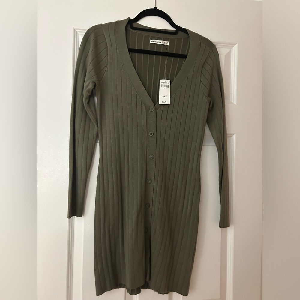 Abercrombie olive green dress - NEW w/ tags